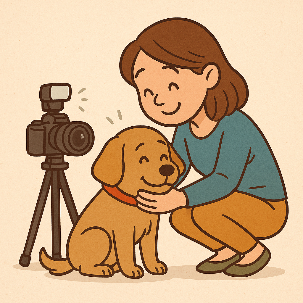 Come comportarsi se il tuo animale è timido o ansioso davanti alla fotocamera